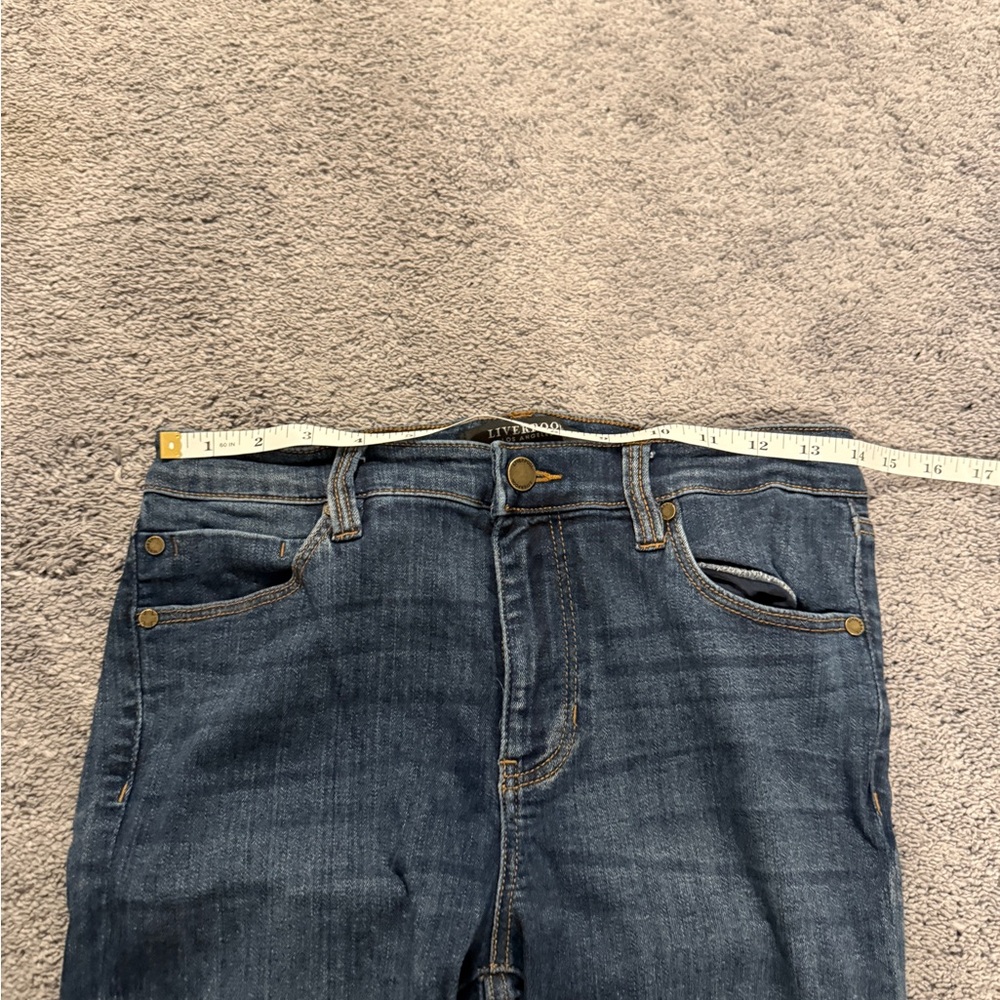 Liverpool Abby Skinny Skinny Jeans Size 8/29 Victory Dark Wash Stretch - Picture 7 of 16